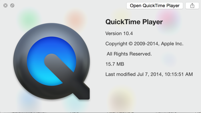 QuickTime Yosemite